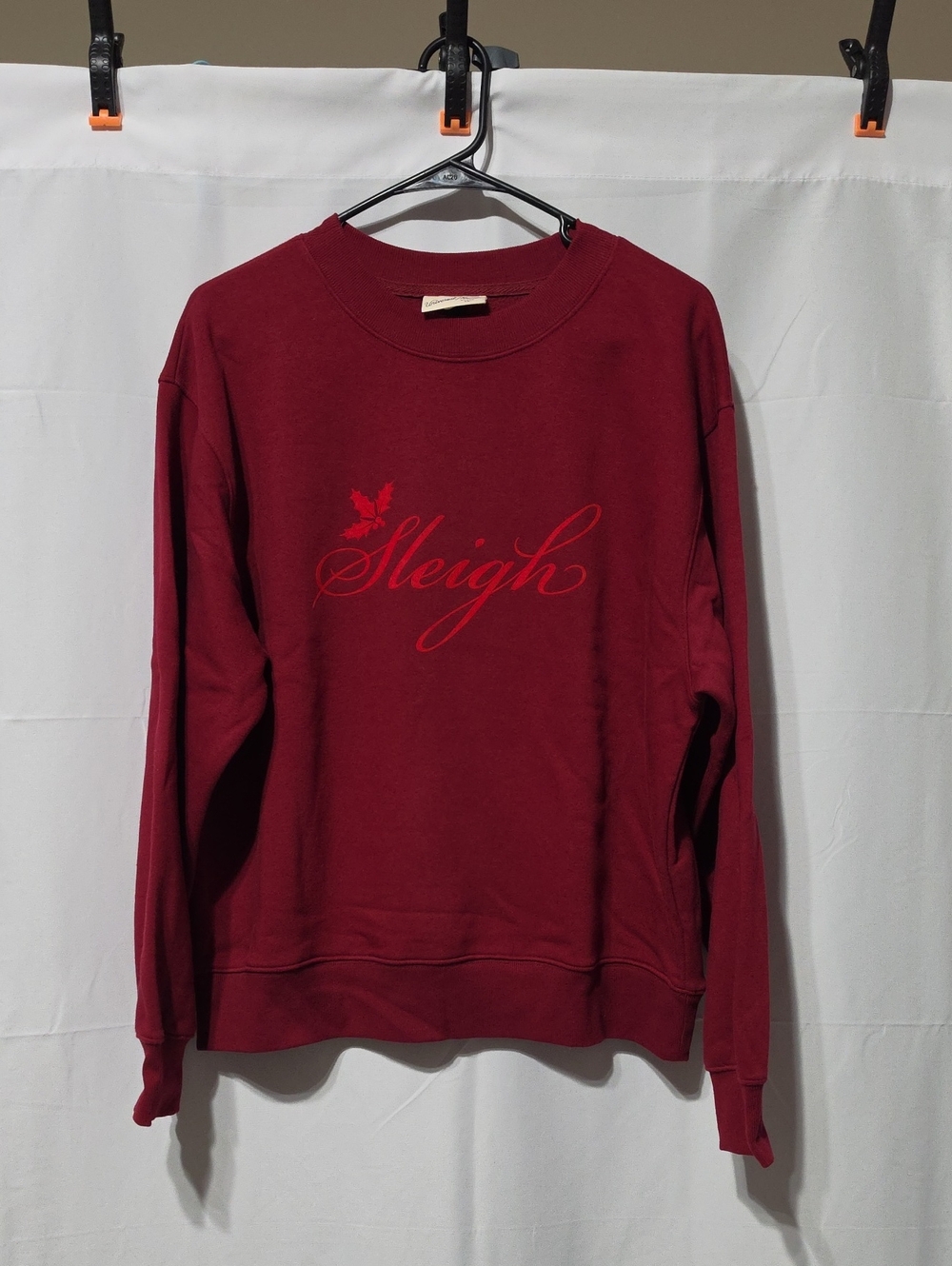 Universal Thread Maroon "Sleigh" Graphic Pullover Sweatshirt